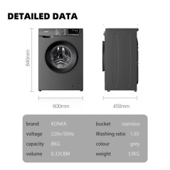 Konka 10kg Fully Automatic Front Loading Drum Washing Machin