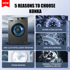 Konka 10kg Fully Automatic Front Loading Drum Washing Machin
